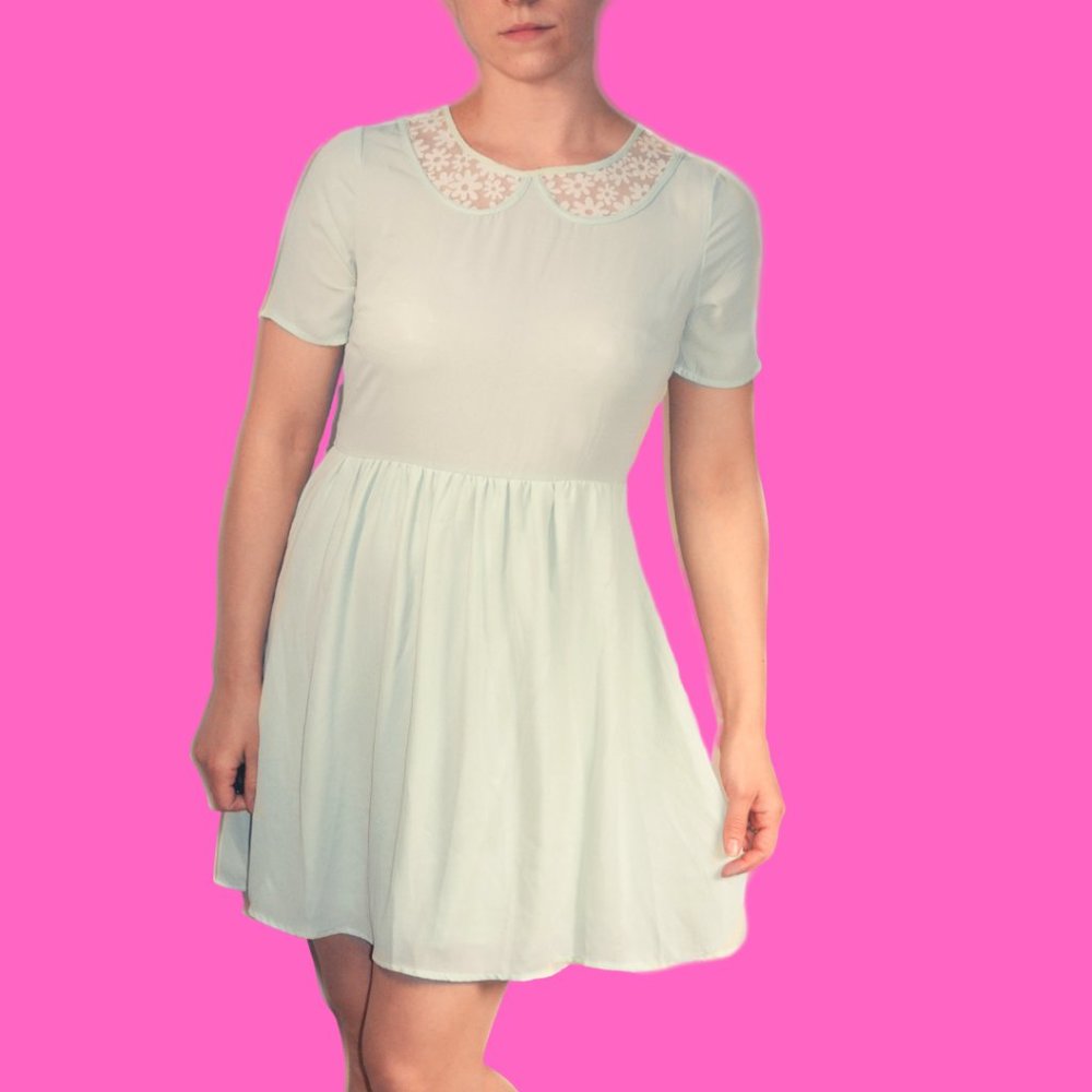 One Clothing Kawaii Babydoll Floral Midi Dress